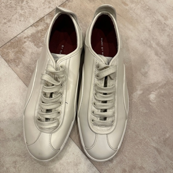 Marc by Marc Jacobs Women's Greenwich Calf Retro Fashion Sneaker (WHITE) Size 36 - Picture 6 of 6